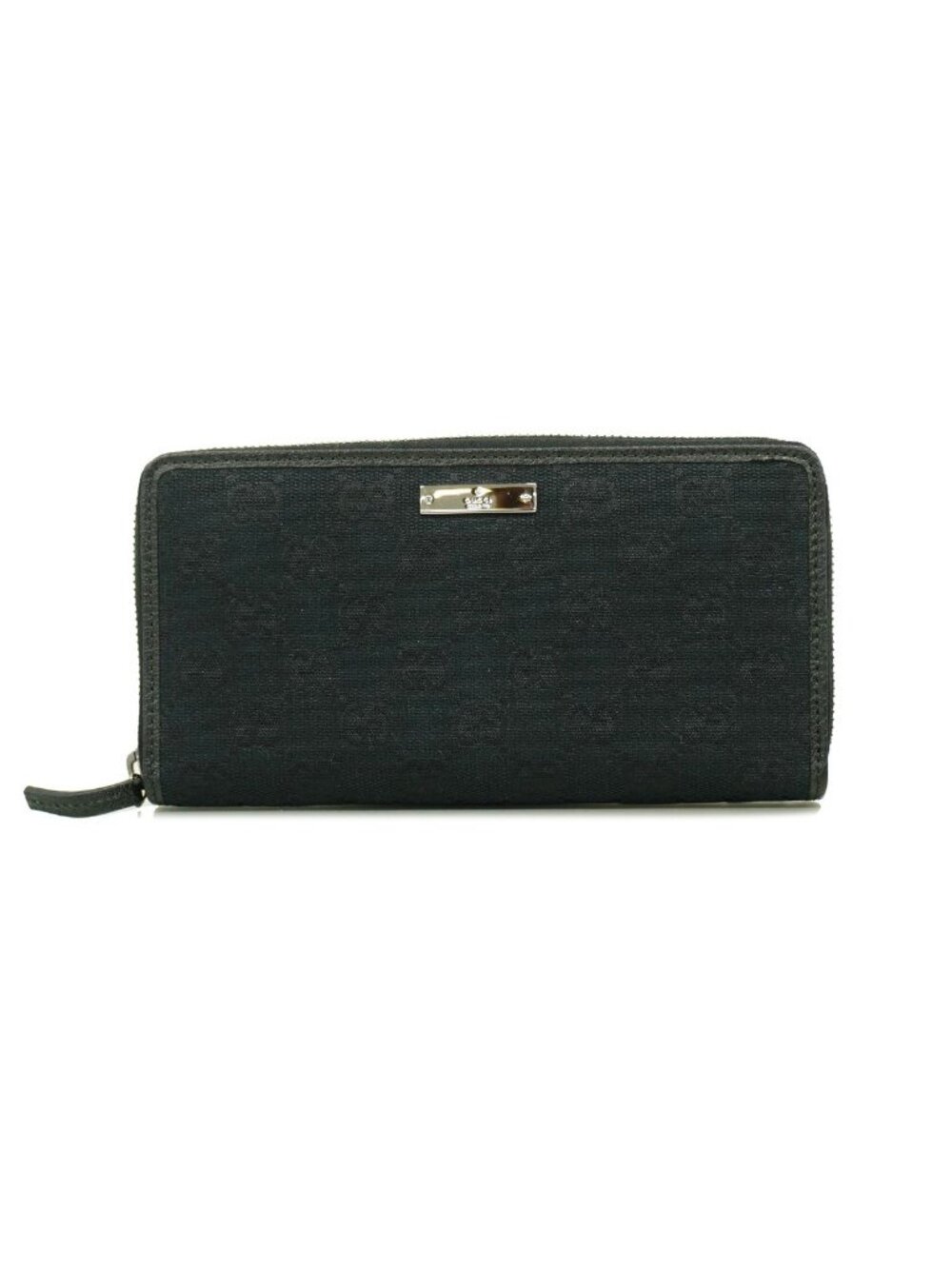 Gucci Wallet GG Canvas Black Silver